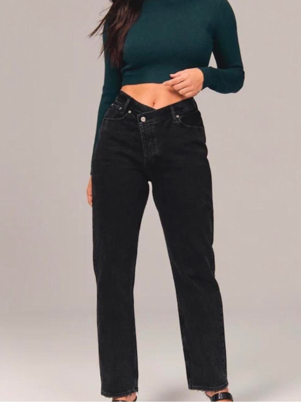 High Rise “The Dad” Asymmetrical Jeans